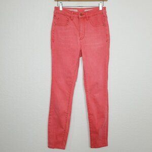 Anthropologie Pilcro Womens High Rise Skinny Jeans Size 28 Pink Barbiecore